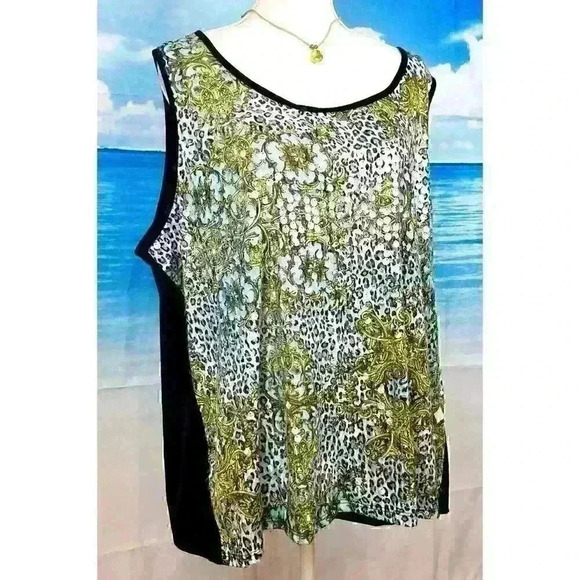 CATO Woman SEQUIN TUNIC Top MULTI-COLOR Lightweight Shirt STRETCH size 4x 26/28 - Picture 2 of 7